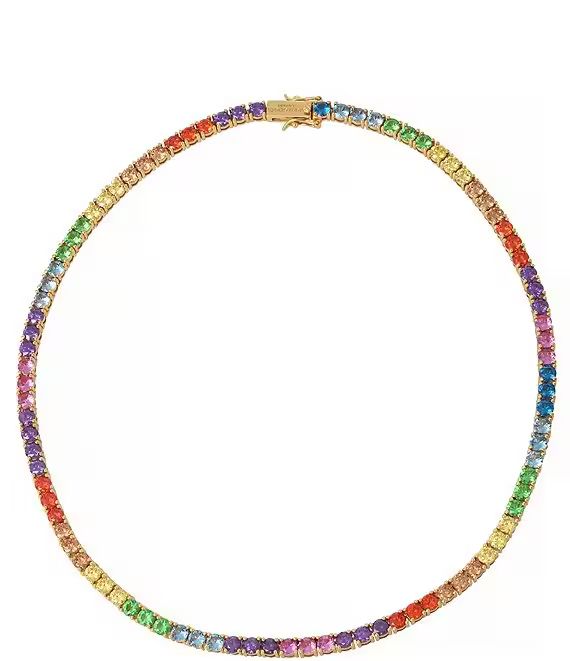 Jewel Rainbow Tennis Collar Necklace | Dillard's