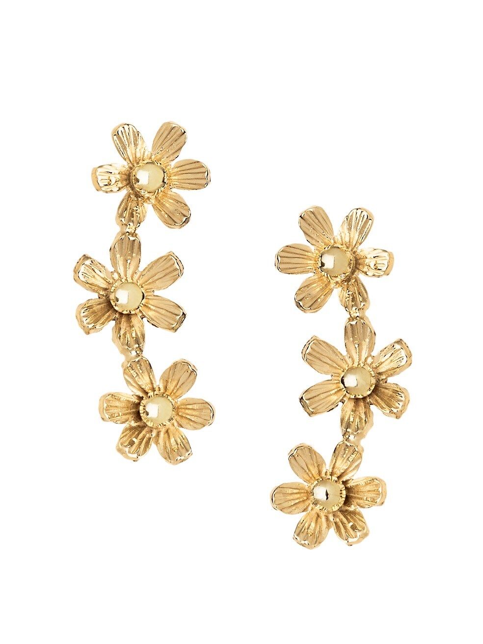 Sora 14K Gold-Plated Daisy Drop Earrings | Saks Fifth Avenue