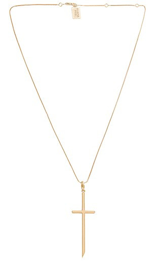 Cross Charm Gigi Chain Necklace in Gold | Revolve Clothing (Global)