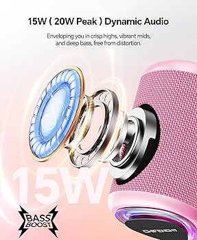 Portable Bluetooth Speaker Beach Essentials: Powerful Crystal Clear Sound/Dynamic Light/IPX5 Wate... | Amazon (US)