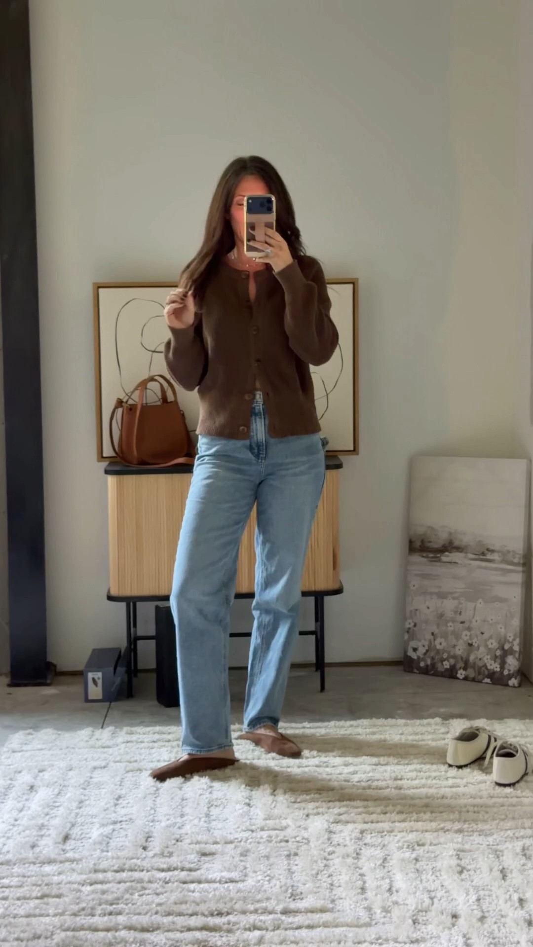 I really hope you get a hold of these jeans! I’m wearing the Dark Wash in size 4 long. I’m in the small sweater. The flats fit true to size 

Jeans | brown cardigan | chocolate brown

#LTKgrwm #LTKootd