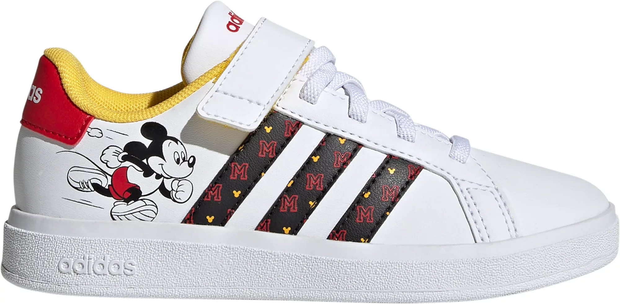 adidas Kids' Preschool Grand Court Mickey Mouse Shoes, Boys', Size 2.5, White/Black/Red | Dick's Sporting Goods
