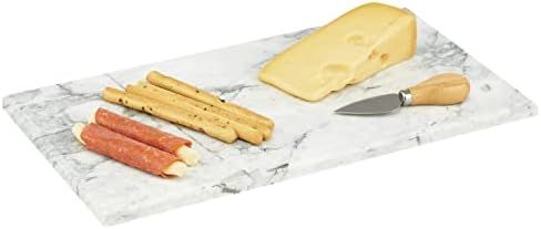mDesign Medium Slab Stone Kitchen Countertop Pastry Cutting Board, Serving Tray for Bread, Breakf... | Amazon (US)