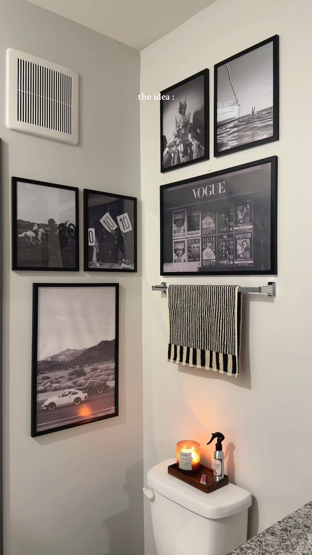 my art wall in the bathroom & everything i used for it 🖤 

#LTKHome