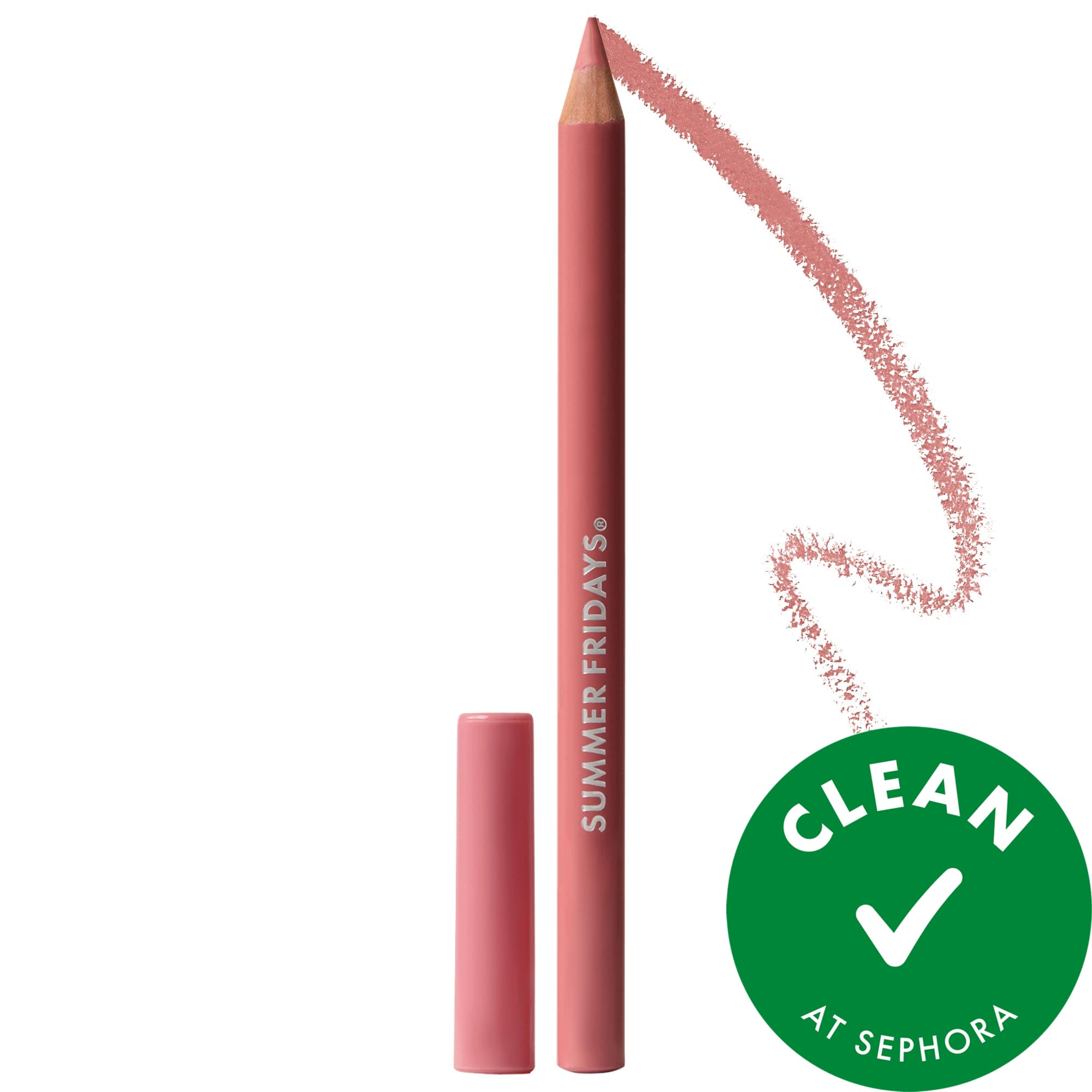 Summer Fridays SoftLine Lip Liner Creamy Sculpting Lip Pencil Rosé - warm rosy pink | Sephora (US)