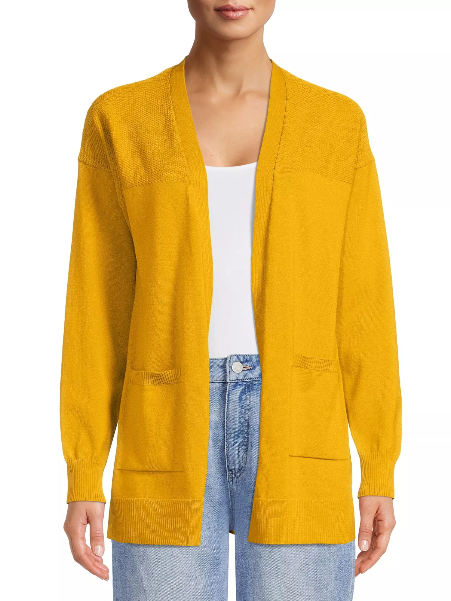 Time and tru outlet women's open front cardigan