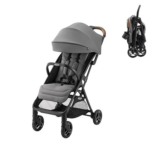 Graco Ready2Jet Compact Stroller – Overhead Friendly Compact Travel Stroller with Automatic Fold, Kingston | Amazon (US)