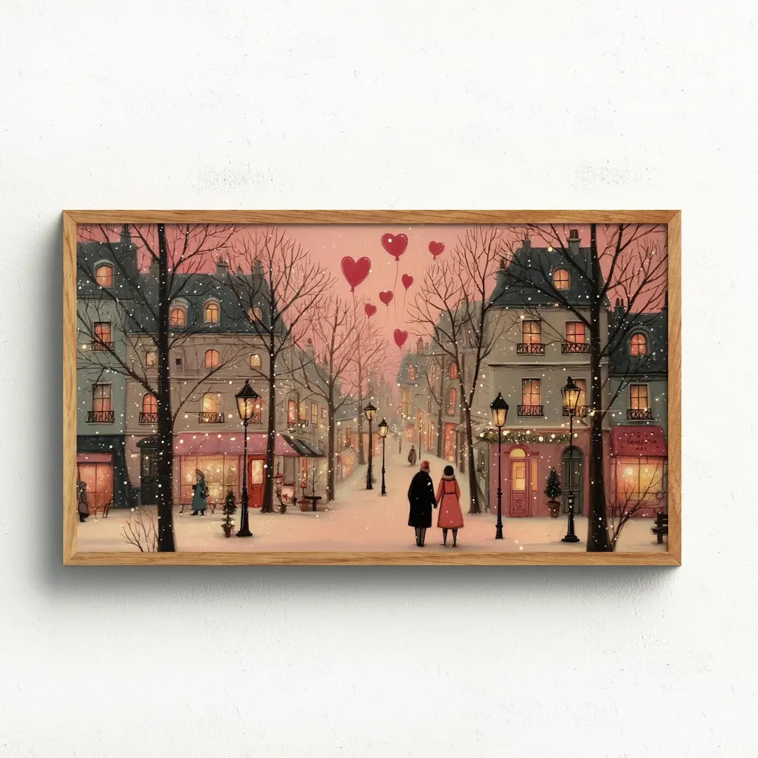 Cute Valentine's Day Samsung Frame TV Art February TV Art Decor Idea Valentines Home Decoration I... | Etsy (US)