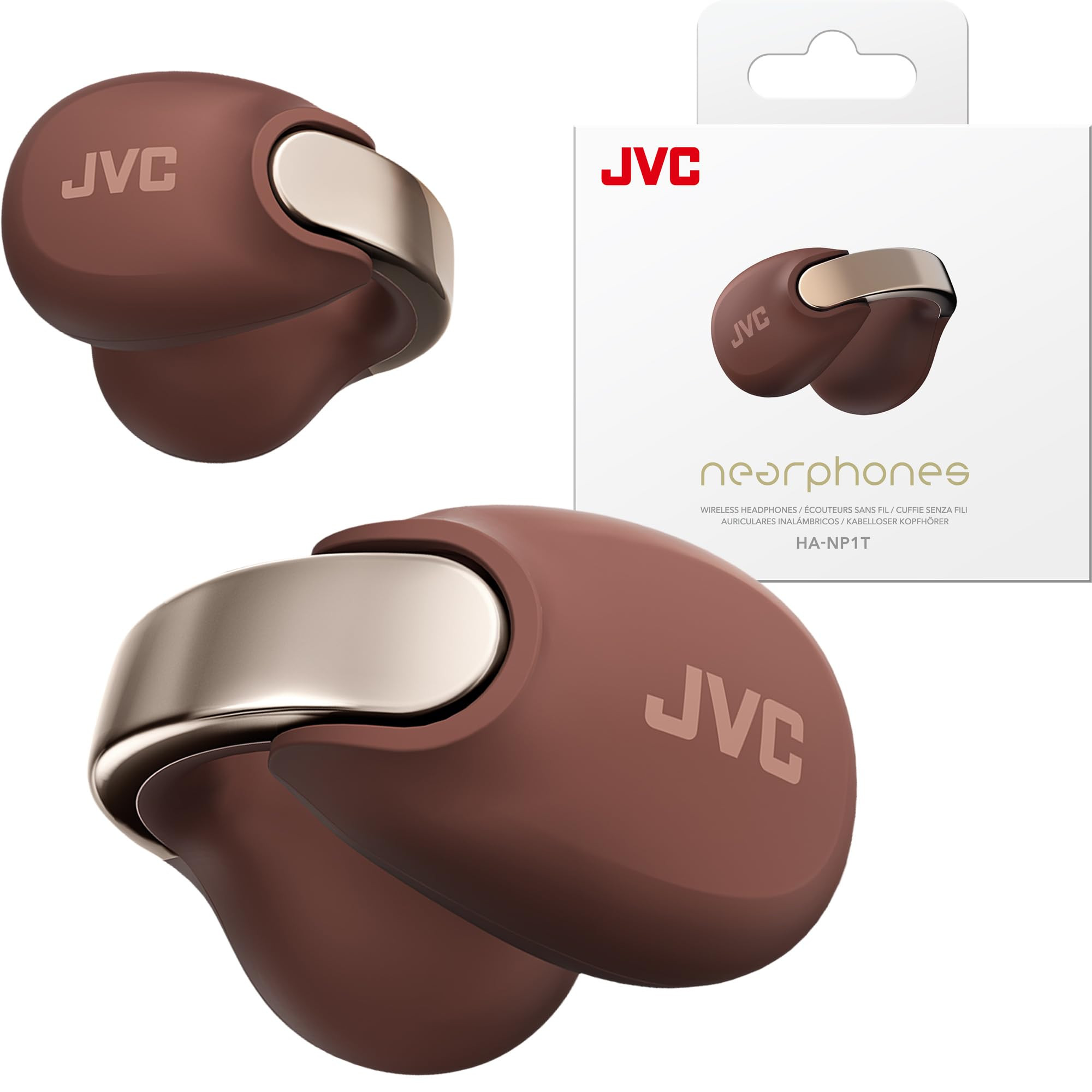 JVC Nearphones Open Ear True Wireless Headphones - Open Ear Earbuds - Bluetooth 5.3-24H Playback ... | Amazon (US)