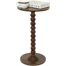 Round Side Table, Small Drink Table for Small Spaces, Modern Accent Nightstand with Solid Wood Le... | Amazon (US)