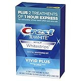 Crest 3D Whitestrips, Vivid Plus, Teeth Whitening Strip Kit, 24 Count (Pack of 1) | Amazon (US)