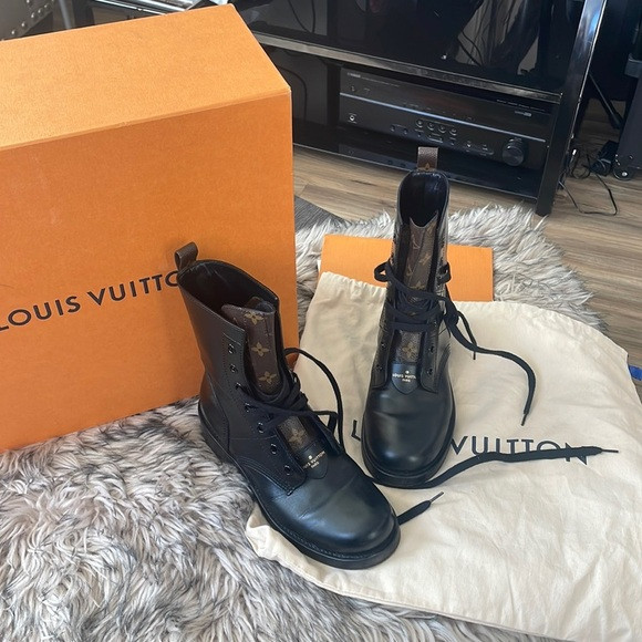 Louis Vuitton combat boots for women | Poshmark
