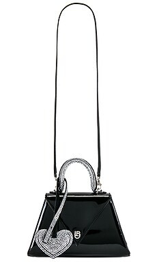 les petits joueurs Top Handle Bag in Patent Black & Strass Crystal from Revolve.com | Revolve Clothing (Global)