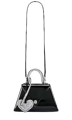 les petits joueurs Top Handle Bag in Patent Black & Strass Crystal from Revolve.com | Revolve Clothing (Global)