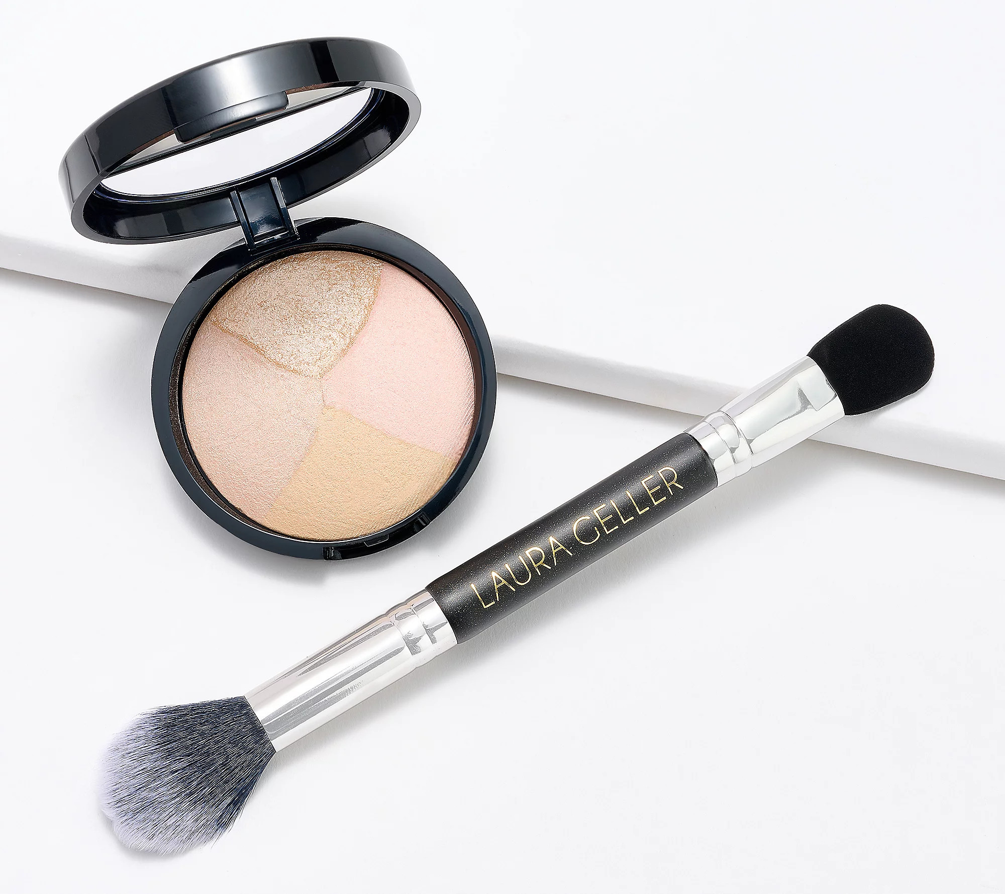 Laura Geller Super-Size Highlighter Palettewith Brush | QVC