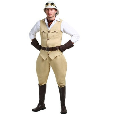 HalloweenCostumes.com 2X  Men  Safari Hunter Plus Size Costume for Men, Brown/Brown/Brown | Target