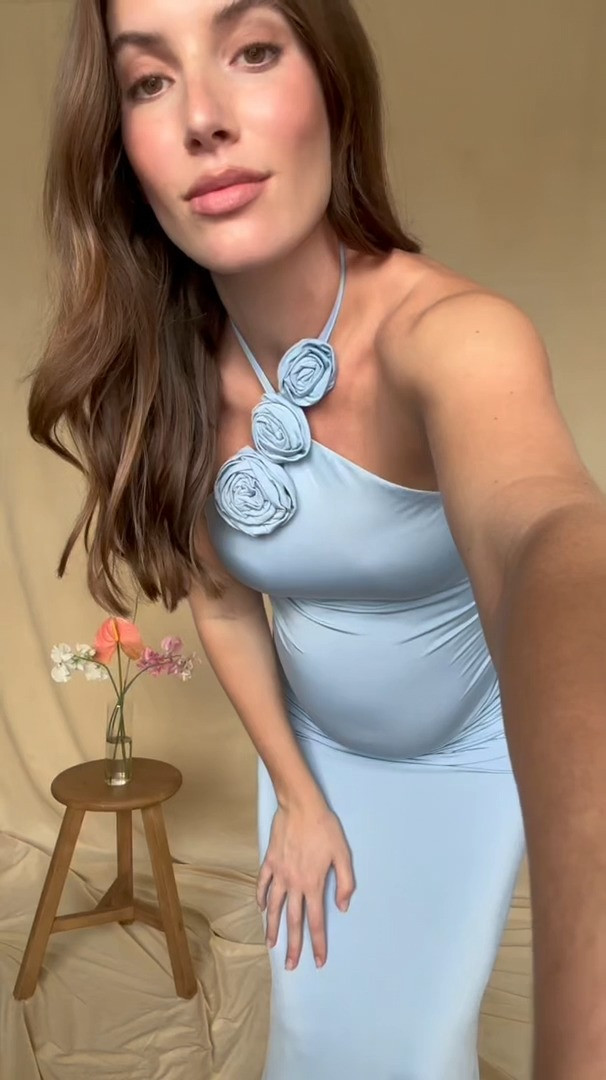 This baby blue maternity dress is sooo cute for a baby shower, especially if you’re loving a soft blue theme. The halter neckline and little floral details make it feel extra special, while the fitted shape shows off the bump beautifully. Such a sweet option for a shower, maternity photos, or gender reveal. 🩵
#BabyBlueDress #BabyShowerDress #MaternityDress #BabyShowerOutfit #BlueMaternityDress #MaternityStyle #MomToBe #PregnancyStyle #MaternityFashion #MaternityPhotoshoot #BumpStyle #BabyShowerInspo 

 #LTKSeasonal #LTKBump #LTKWedding