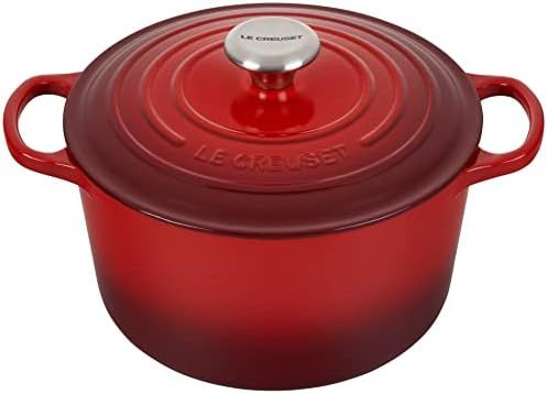 Le Creuset Enameled Cast Iron Signature Deep Round Oven, 5.25qt., Cerise | Amazon (US)