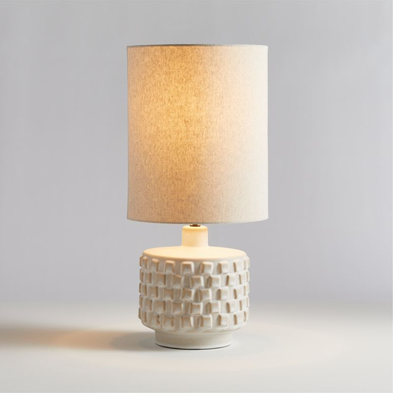 Eino Ivory Ceramic Table Lamp 26.5" + Reviews | Crate & Barrel | Crate & Barrel
