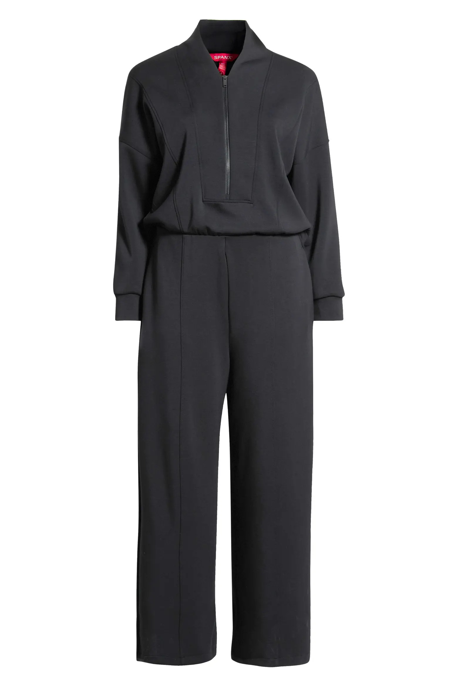 SPANX® AirEssentials® Long Sleeve Shawl Collar Jumpsuit in Mushroom at Nordstrom, Size 2X | Nordstrom