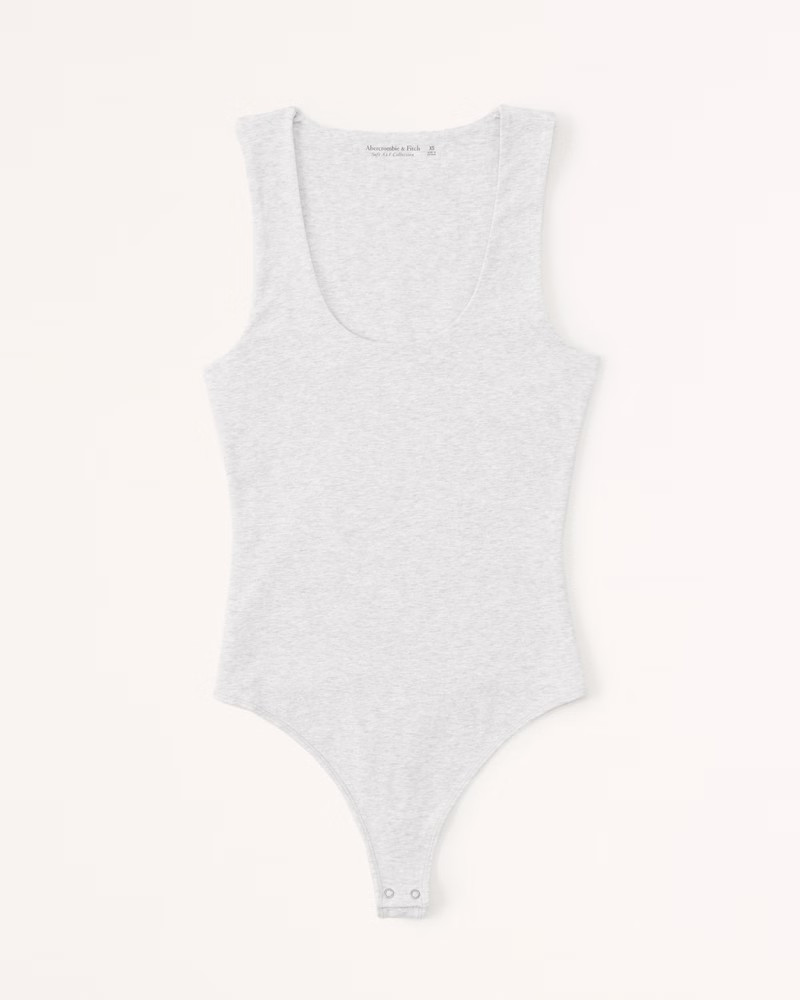 Cotton Seamless Fabric Scoopneck Bodysuit | Abercrombie & Fitch (US)