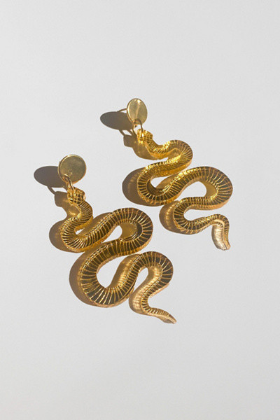 Sigfus Designs Gold Snake Earrings | Urban Outfitters (US and RoW)