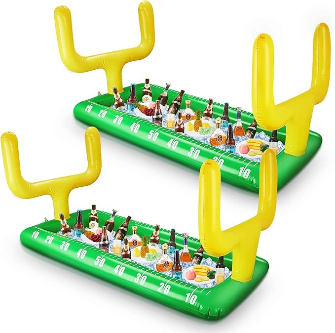 2 Pieces Inflatable Football Field Cooler Bar Ice Serving Party Drink Cooler Buffet Inflatable Be... | Amazon (US)