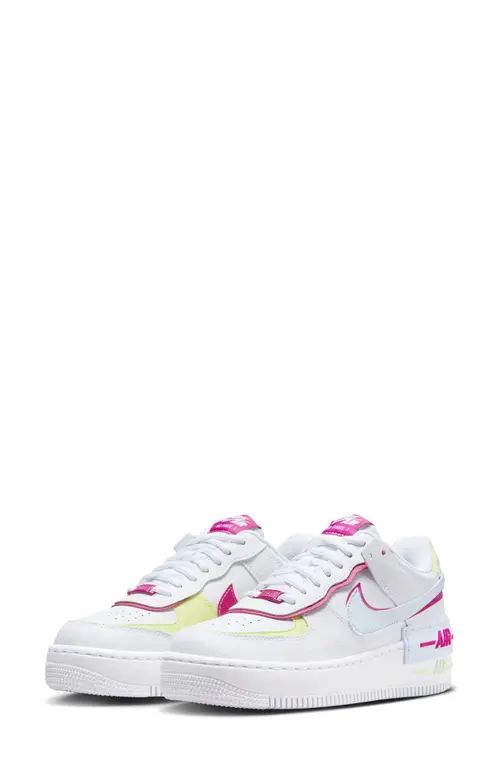 Nike Air Force 1 Shadow Sneaker in White/Blue/Berry/Lemon at Nordstrom, Size 10.5 | Nordstrom