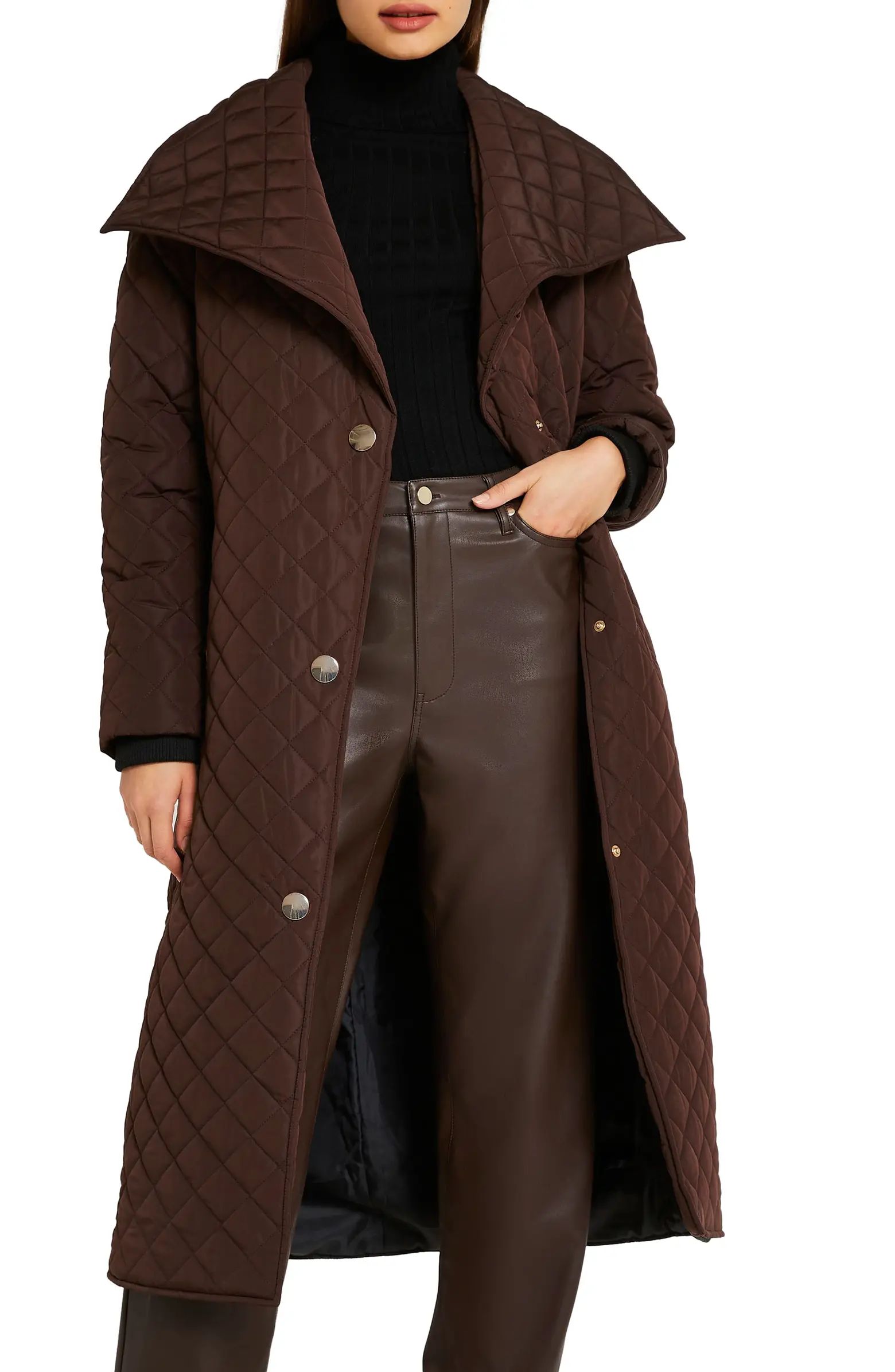 Fallaway Quilted Padded Coat | Nordstrom