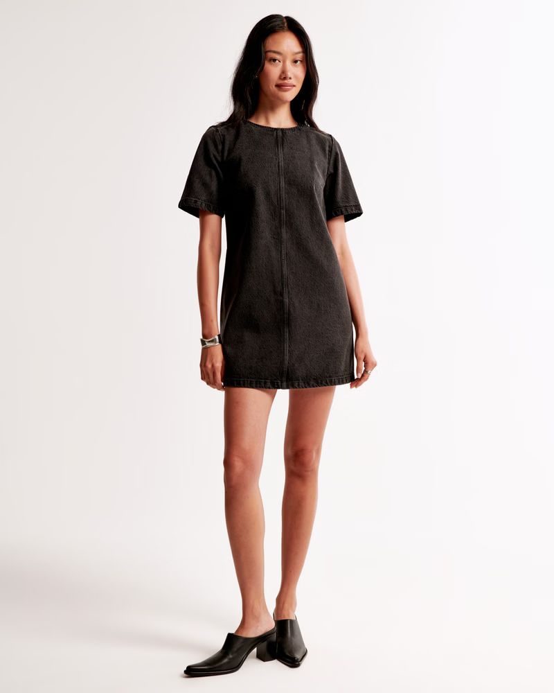 Women's Denim Tee Shift Dress | Women's New Arrivals | Abercrombie.com | Abercrombie & Fitch (US)