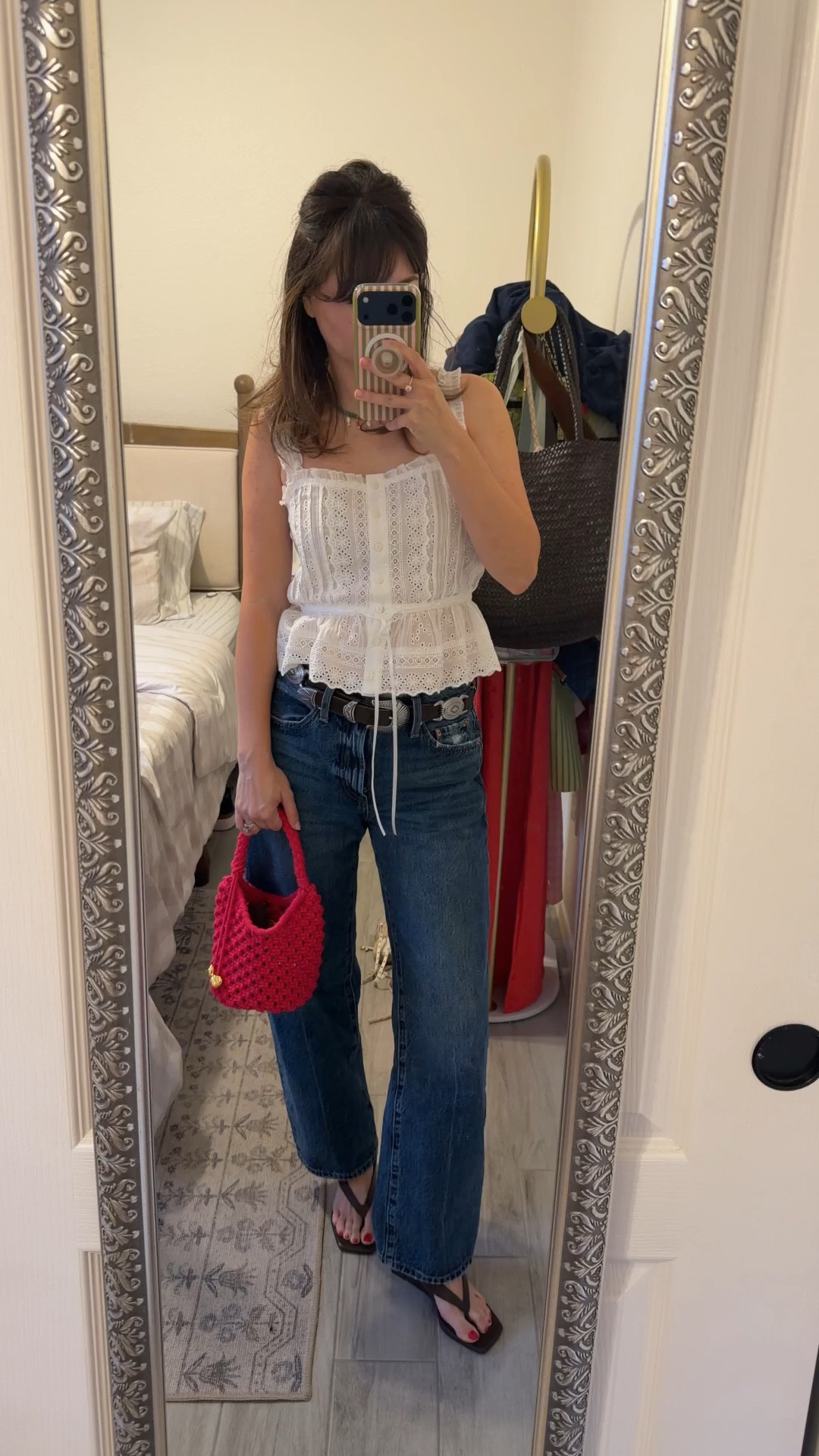 The kind of outfit I reach for when I want to feel put together without overthinking it.

This eyelet top is one of those pieces that instantly elevates denim—lightweight, feminine, and actually petite-friendly (no awkward length or bulk). Paired it with easy straight-leg jeans that hit just right at 5’2 and simple sandals I wear on repeat.

Everything here mixes with so much in my closet, which is why I keep grabbing it again and again. Effortless, flattering, and works for real life.

petite friendly outfits, 5’2 style, mom outfits

Top XS 
Jeans 25


#LTKPetite #LTKFestival #LTKootd