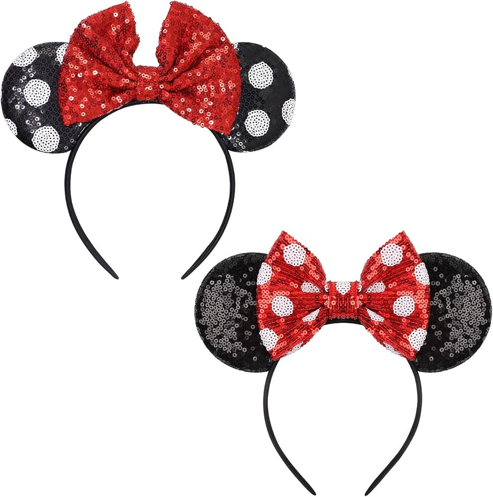 Mouse Ears Headband,Halloween Costume Headwear for Women Girls | Amazon (US)