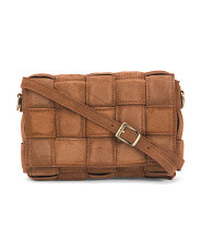 Made In Italy Suede Padded Woven Crossbody | Marshalls