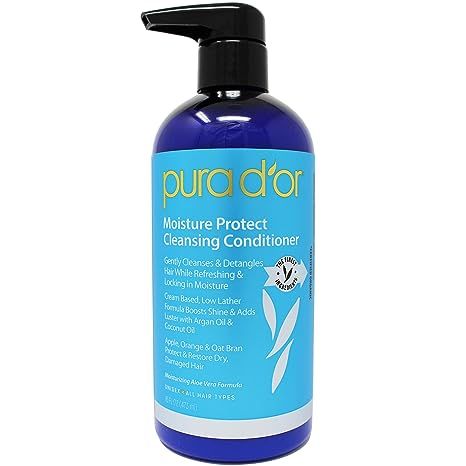 PURA D’OR Moisture Protect Cleansing Conditioner - Detangles & Restores Hair with Argan Oil, La... | Amazon (US)