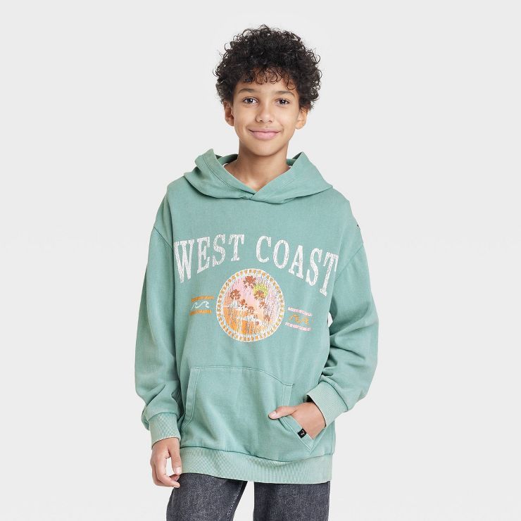 Boys' West Coast Graphic Hooded Sweatshirt - art class™ Blue | Target