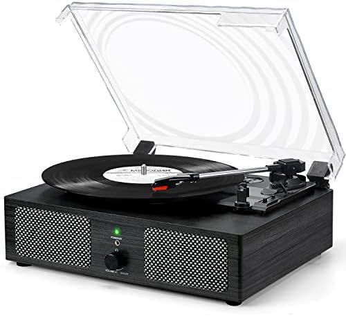 Turntable Vinyl Record Player Bluetooth with Built-in Speakers USB Input Portable Vintage 3 Speed... | Amazon (US)