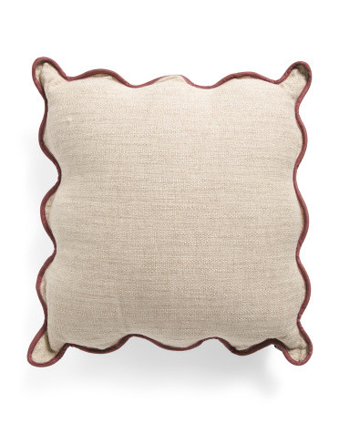 22x22 Velvet Trim Scalloped Pillow | Home | Marshalls | Marshalls
