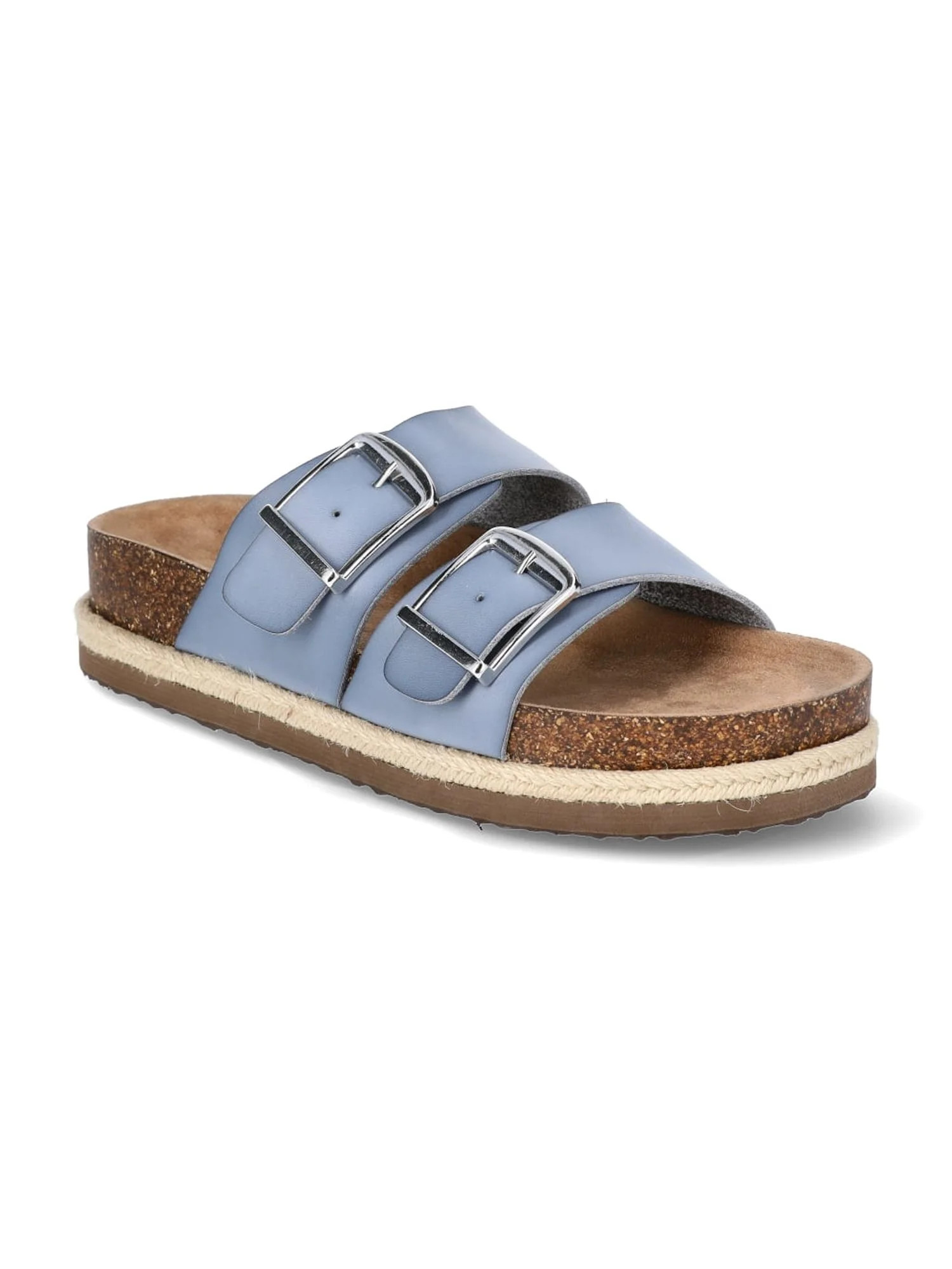 Time and Tru Women's Platform Footbed Slide Sandals | Walmart (US)