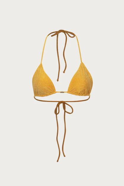 Beaded Triangle Top (Gold Shimmer Lurex) | SAME