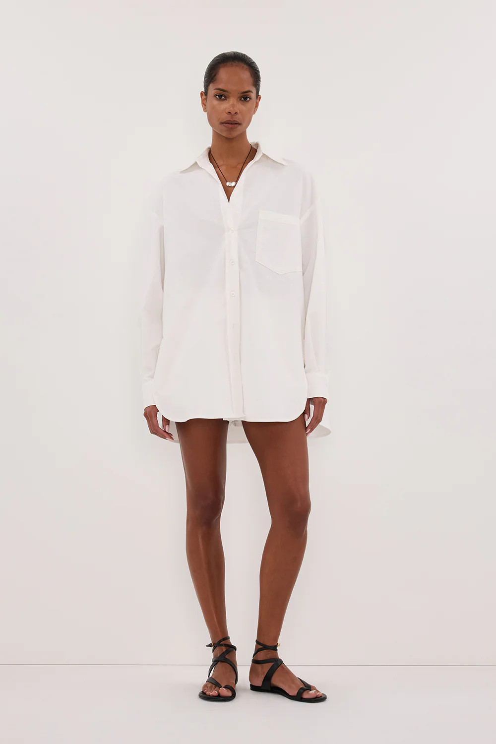 RHEA 2.0 WHITE COTTON SHIRT | DISSH