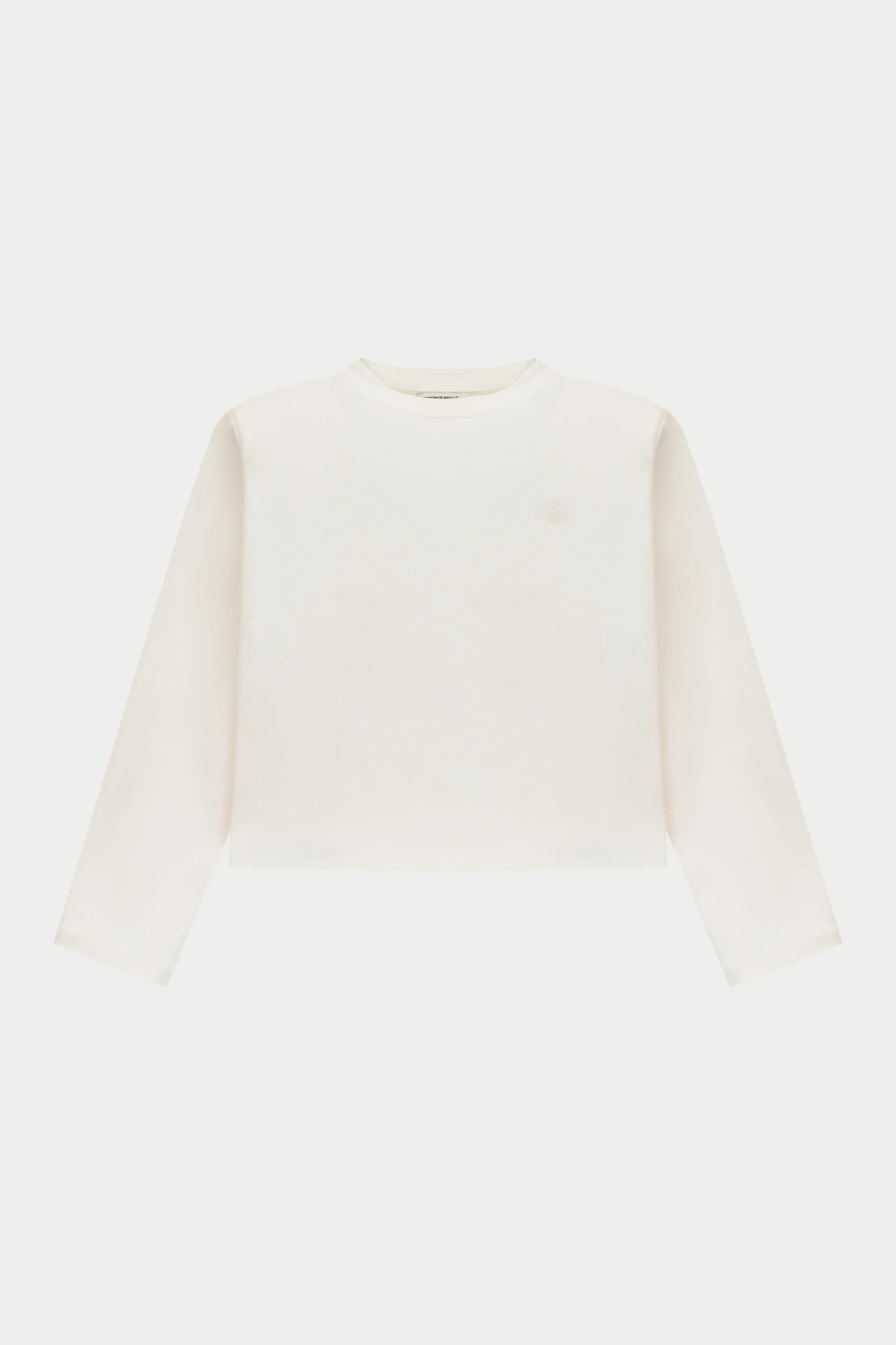 SHOULDER PAD LONG SLEEVE T-SHIRT - OFF WHITE | The Couture Club