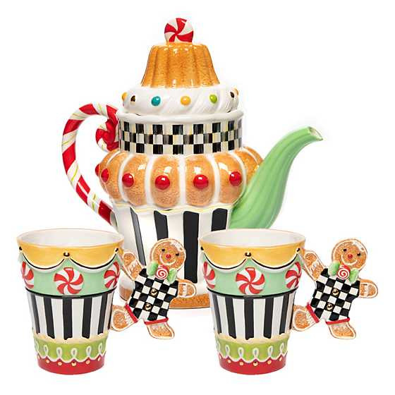 Candy Cottage Mug and Teapot Set | MacKenzie-Childs