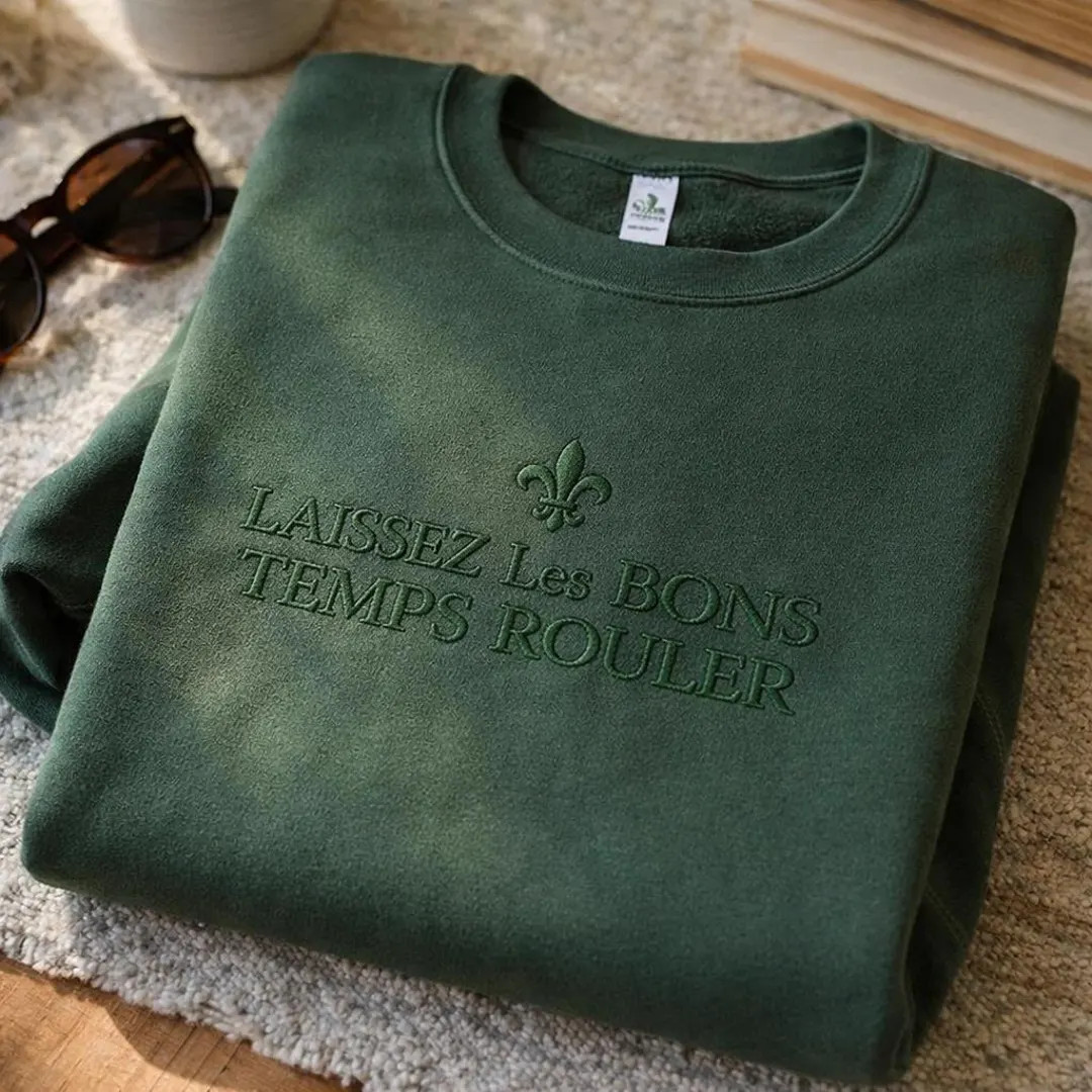 Embroidered Mardi Gras Sweatshirt, Laissez Les Bons Temps Rouler Embroidered Crewneck, Fat Tuesda... | Etsy (US)