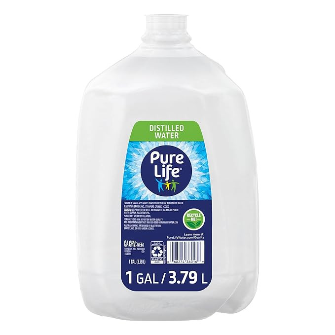 Pure Life Distilled Water, 1-Gallon, Plastic Bottled Water (1 Pack), Side Handle | Amazon (US)
