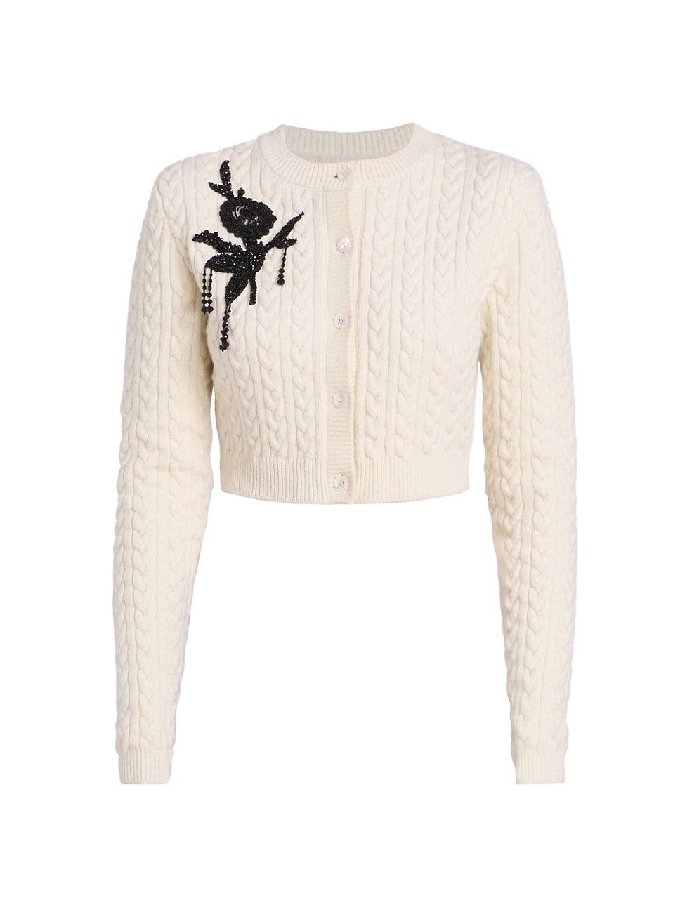 Embellished Cable-Knit Cardigan | Saks Fifth Avenue