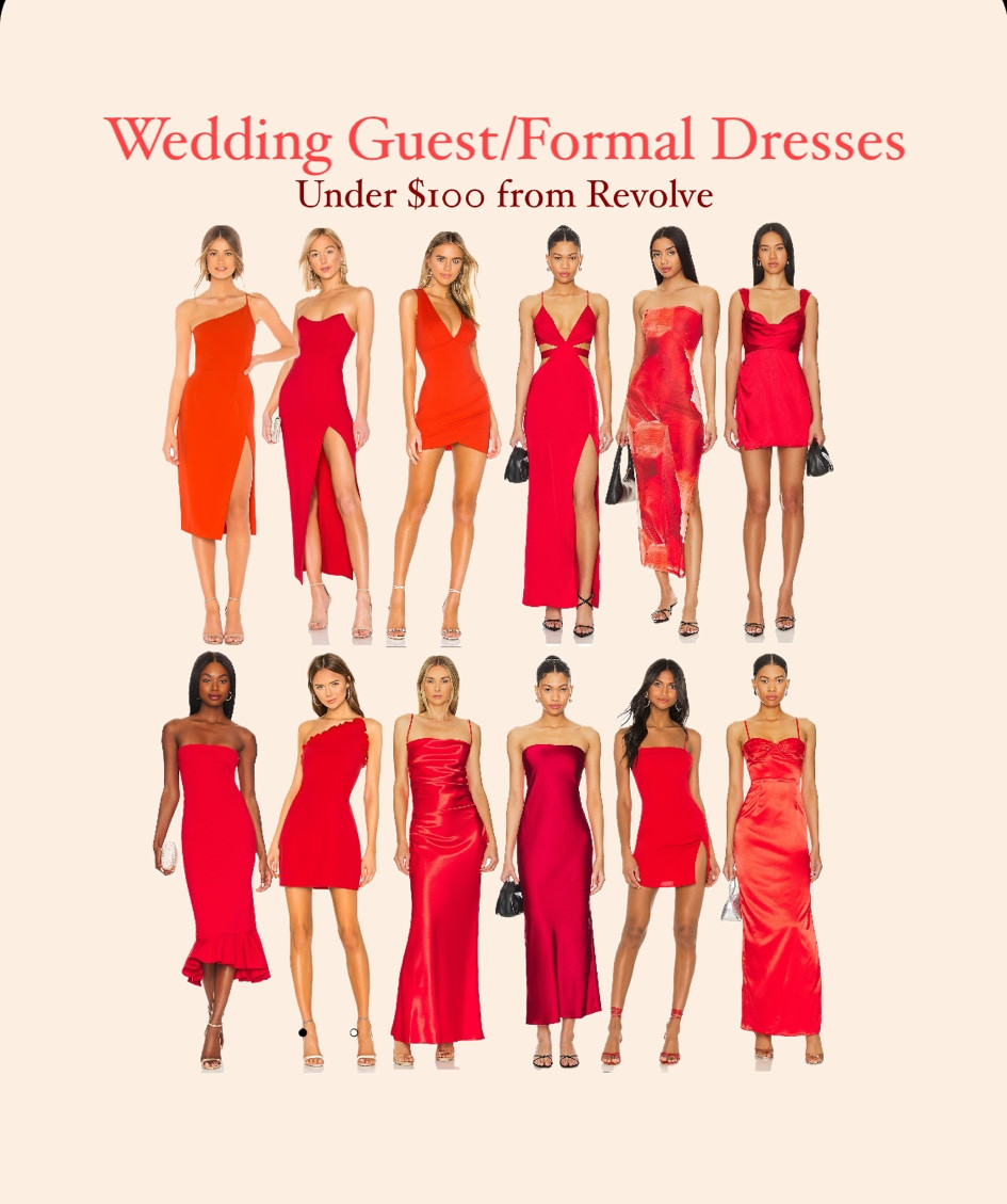 Wedding Guest dresses from revolve, wedding guest dress, wedding guest dress summer, wedding guest dress revolve, wedding guest dress formal, wedding guest dress spring, revolve dress, revolve fashion, revolve wedding dress, wedding guest, red formal dress, red wedding guest dress, red bridesmaid dress

#LTKfindsunder100