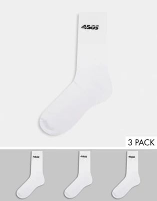 ASOS 4505 3 pack sport socks in white with anti-bacterial finish | ASOS (Global)