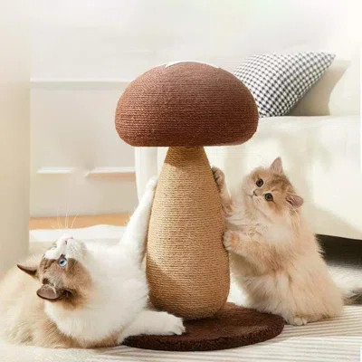 Mushroom Cat Scratching Post with Sisal Rope | Wayfair North America