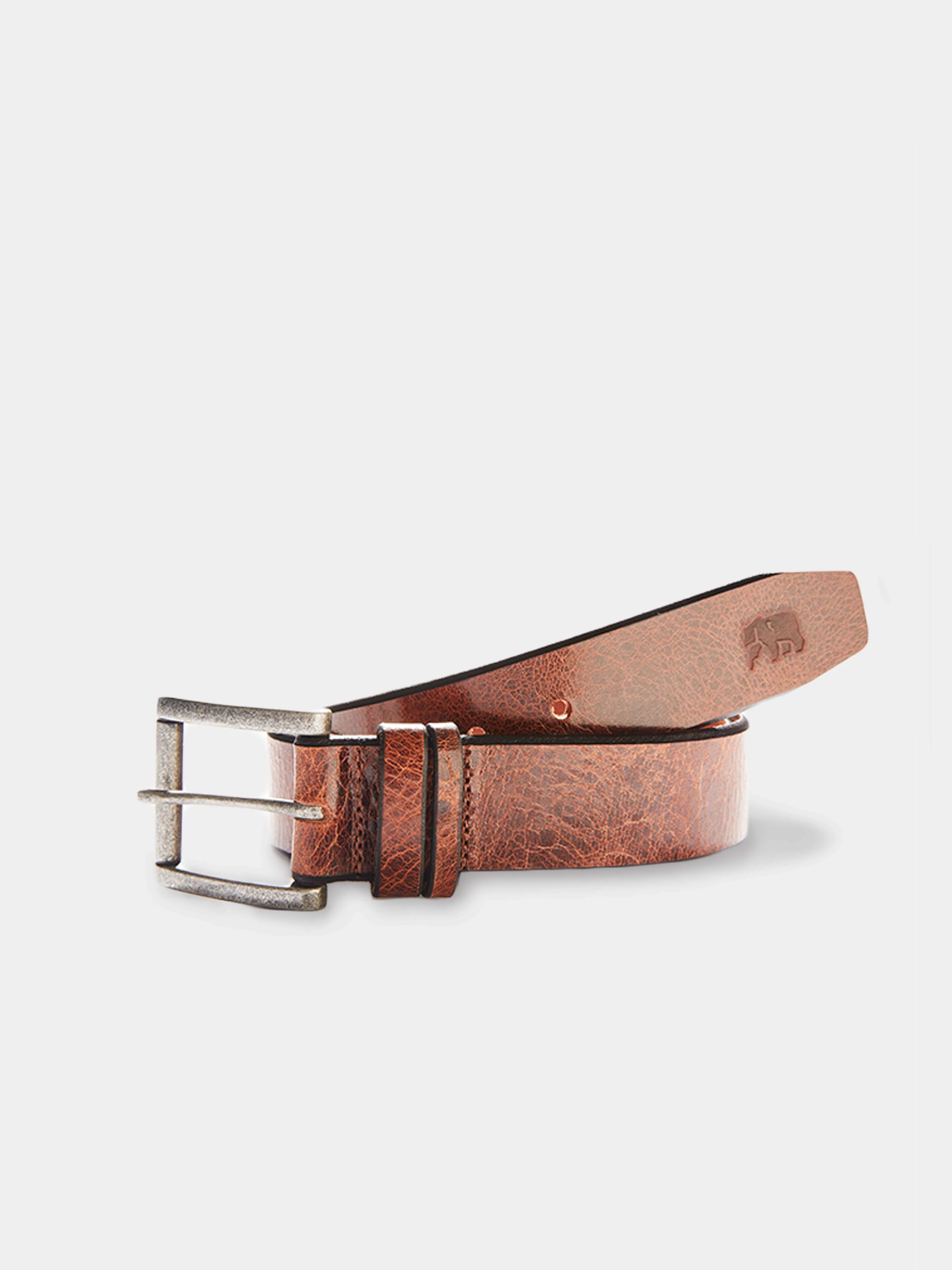 Vintage Glazed Leather Belt in Tan | The Normal Brand