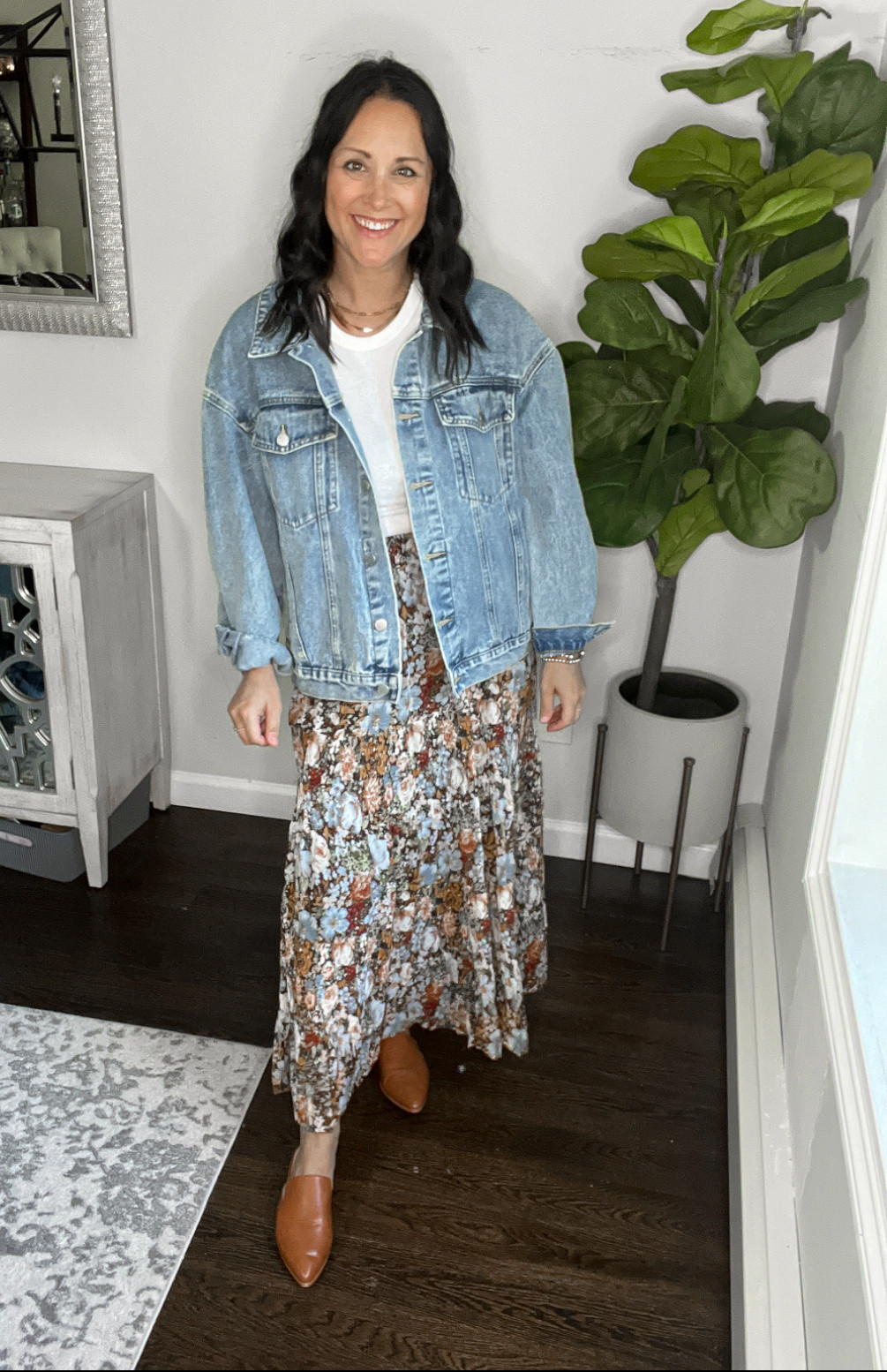 The perfect floral skirt! Thanksgiving, fall photos, family events! Wearing a S. 



#LTKSeasonal #LTKStyleTip #LTKFindsUnder50